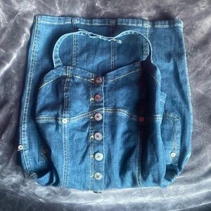 Cute Halter Denim Dress